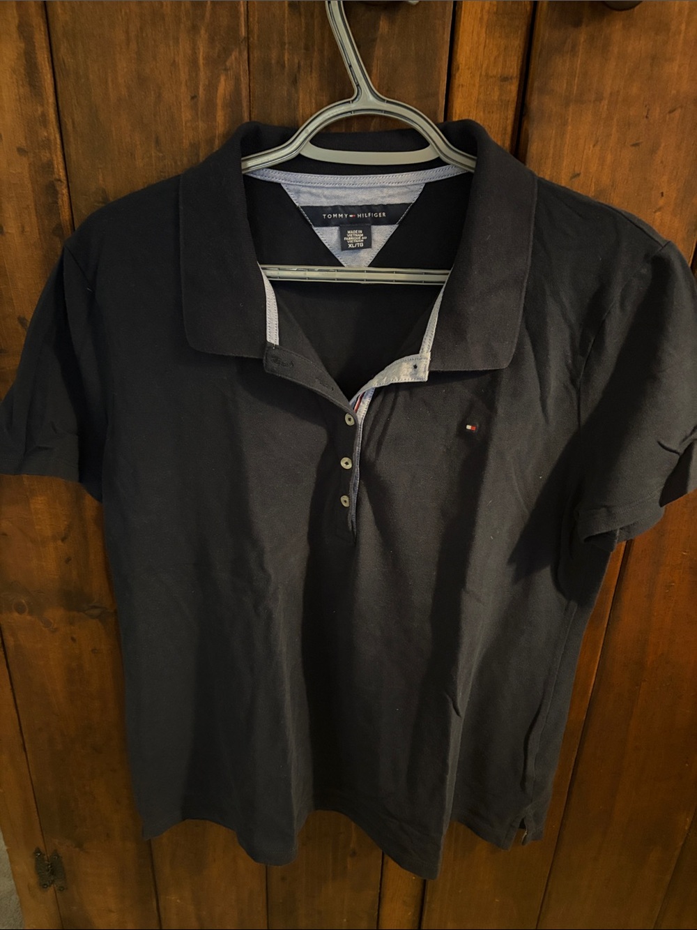 Tommy Hilfiger Navy Women’s  Polo with Contrast Trim